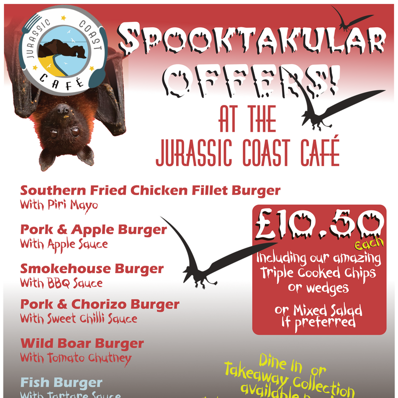 Jurassic Coast Cafe October Offers Poster