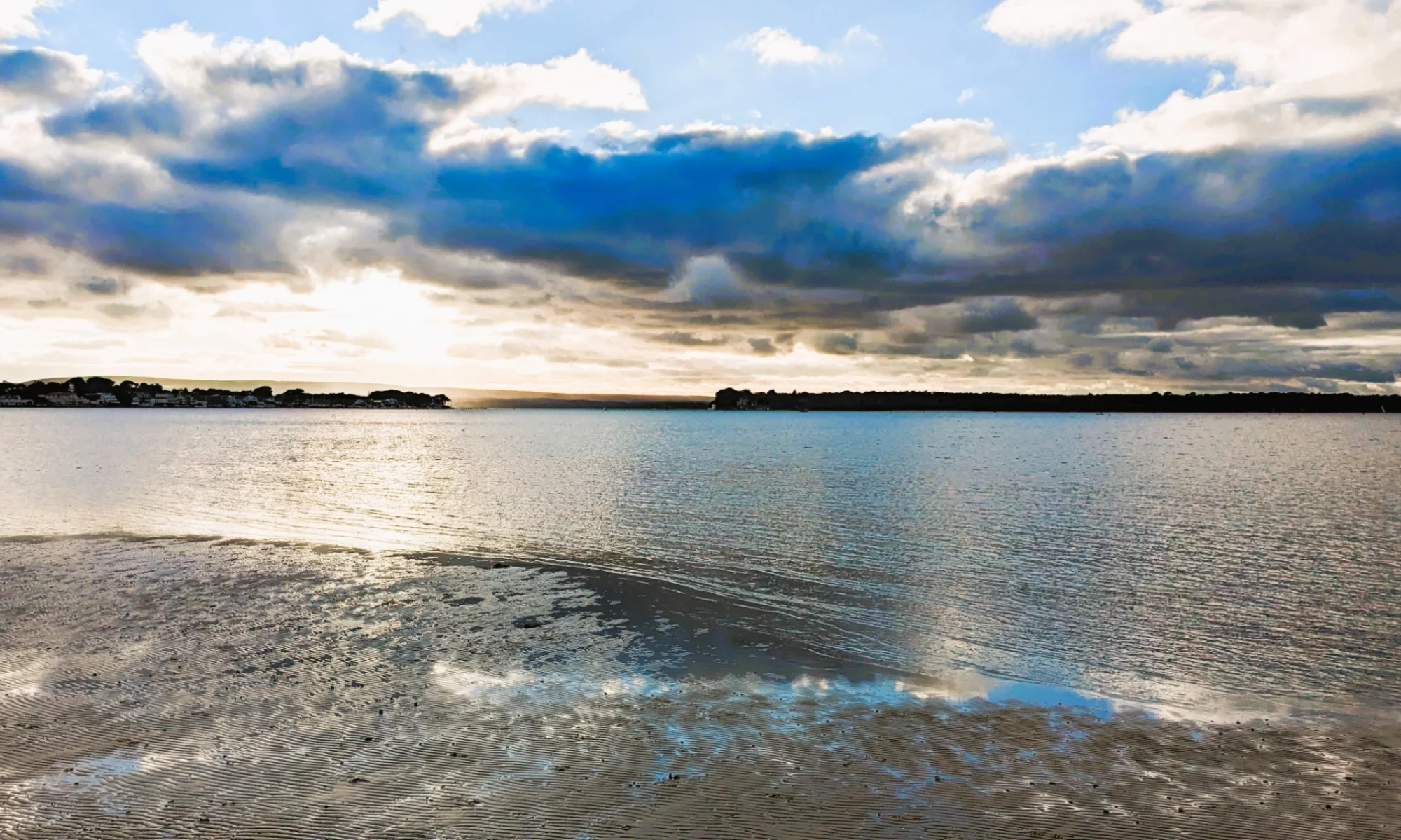 Bright image of Poole Harbour, Dorset, England